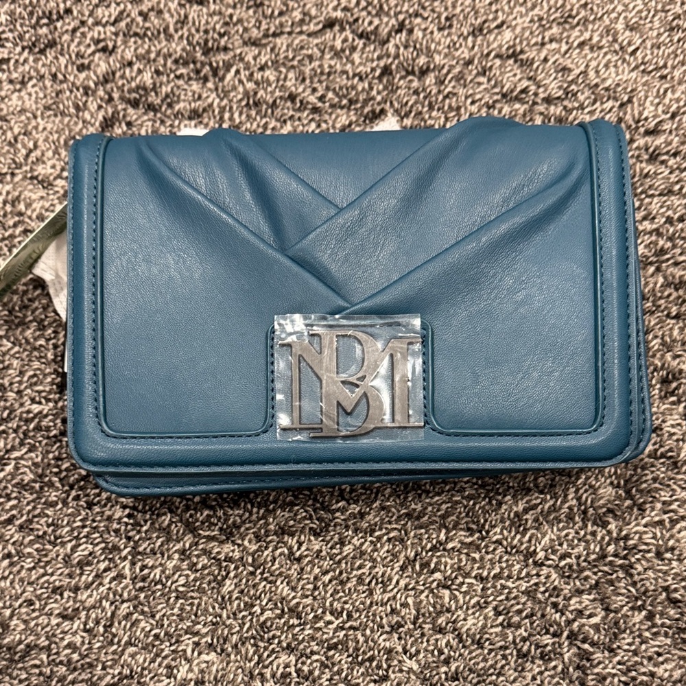 Badgley Mischka Teal Leather Clutch